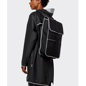 RAINS Reflective Backpack in Black Style No. 14090 Unisex Men Women